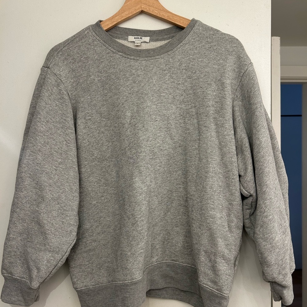Agolde Heather Gray Crewneck Sweater